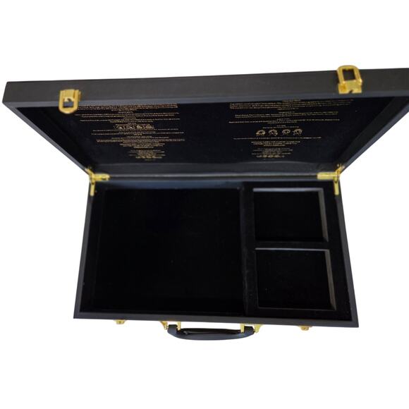 Couture Black & Gold Briefcase | D’OR 24K Prestige Vanity Organizer | Gift Box - Picture 12 of 13